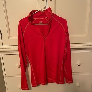 Nike Red Fitted Quarter Zip